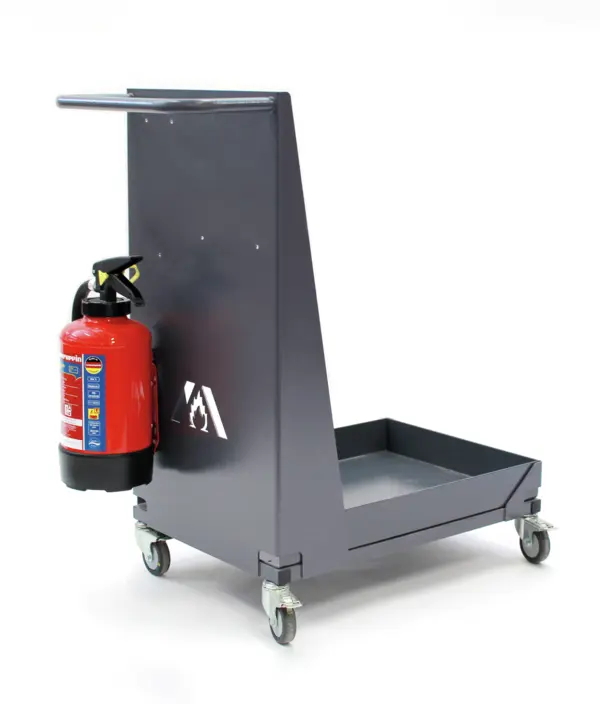 BATTERY Transportwagen mit F500 Feuerlöscher 3l