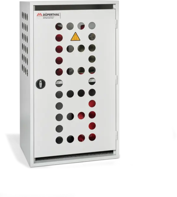 Gasflaschenbox mit 1 Tür gelochte Ausführung