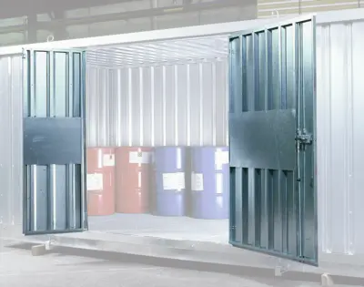 Stahltür Standard, 2-flügelig, für Sicherheits-Lagercontainer