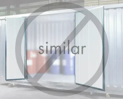 2-leaf steel door, insulated for safety storage containers
