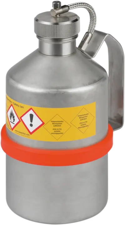 Stainless steel transport can capacity 1 l